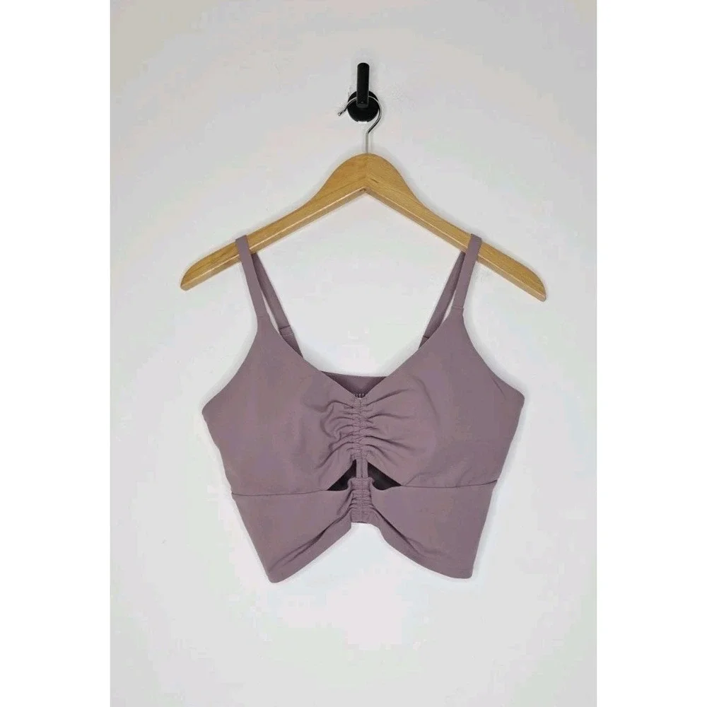 Athleta Cinch Longline Bra Women's Size Medium Mauve Purple